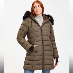 Steve Madden | Olive Faux Fur-Accent Hooded Puffer Parka - Women